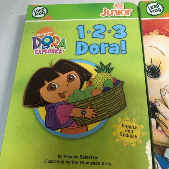 Leap Frog Junior Tag hard cover books, lot of 4 David smells , Dora, Pooh - Picture 7 of 13